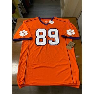 NWT Rivalry Threads Clemson Tigers Football Jersey Mens M Orange 89 Paw Print